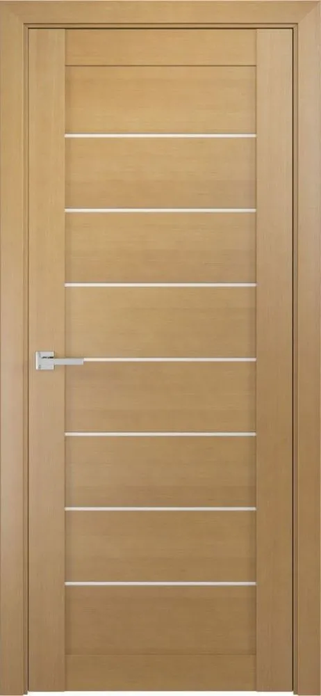 Межкомнатная дверь ЛУ-7 орех (стекло сатинат)